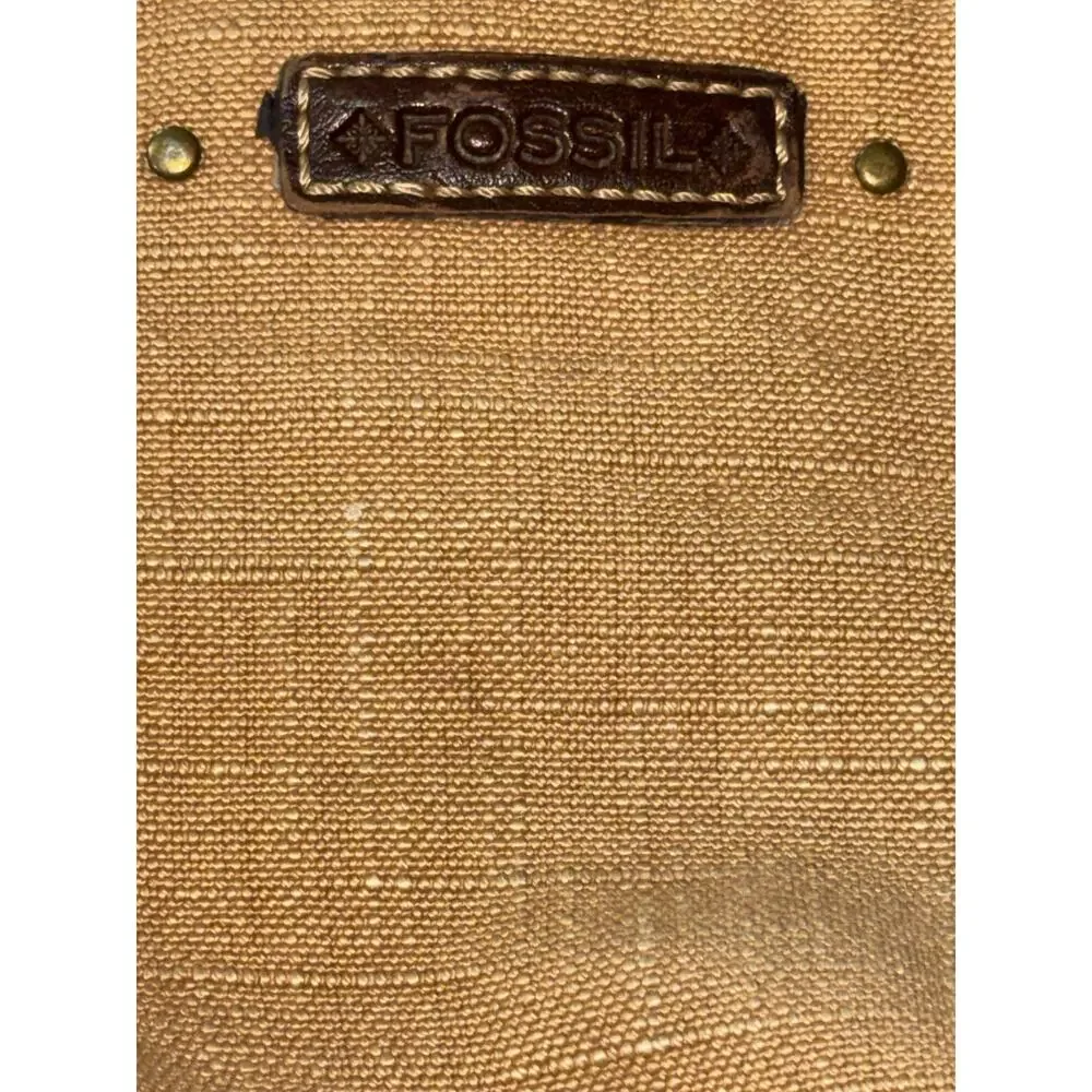 Fossil Crossbody Tag Adjustable Strap Metal Studs Boho Western Minimalist FLAWED